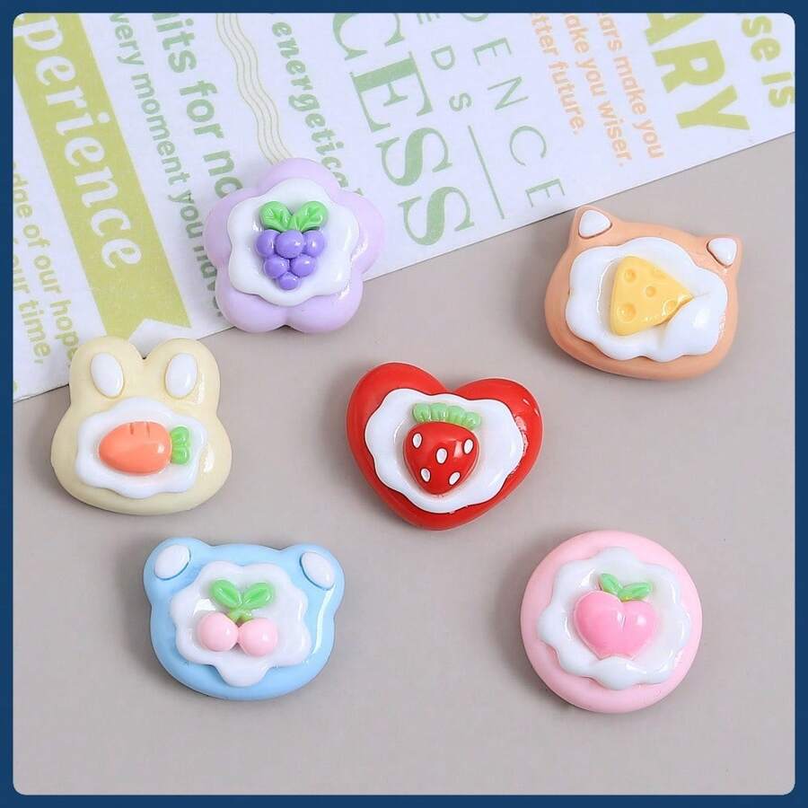 6pcs Cartoon Animal & Strawberry Decorative 3D Magnetic Stickers, Creative Fridge Magnets, Cute Decor Pieces For Office, Kitchen, Whiteboards, Storage Cabinet, Dishwasher, Home Decoration, Valentine's Day Gift