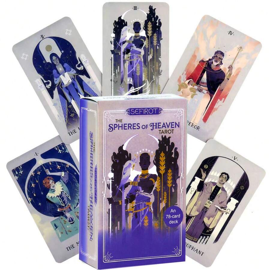 1 pièce - Cartes de tarot de fête purement anglaises, cartes de l'arbre de vie céleste, cartes de tarot de l'esprit, cartes de la série 78 Witt, convenant pour tous types de réunions familiales