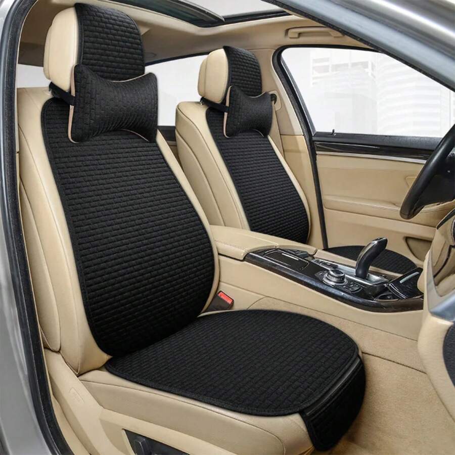 Universal Car Seat Cover Car Front Rear Seat Back Cushion Falx Car Seat Cushion Protector Auto Interior Pad Fit For Most Cars