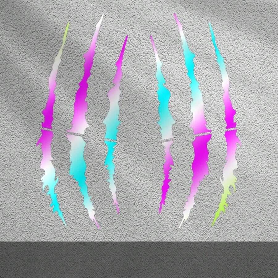 Monster Claw Scratch Stickers For Motorcycle, Vinyl Decals For DIY Motocross Helmet Body For BMW KTM Kawasaki SUZUKI , 2 Pcs.
