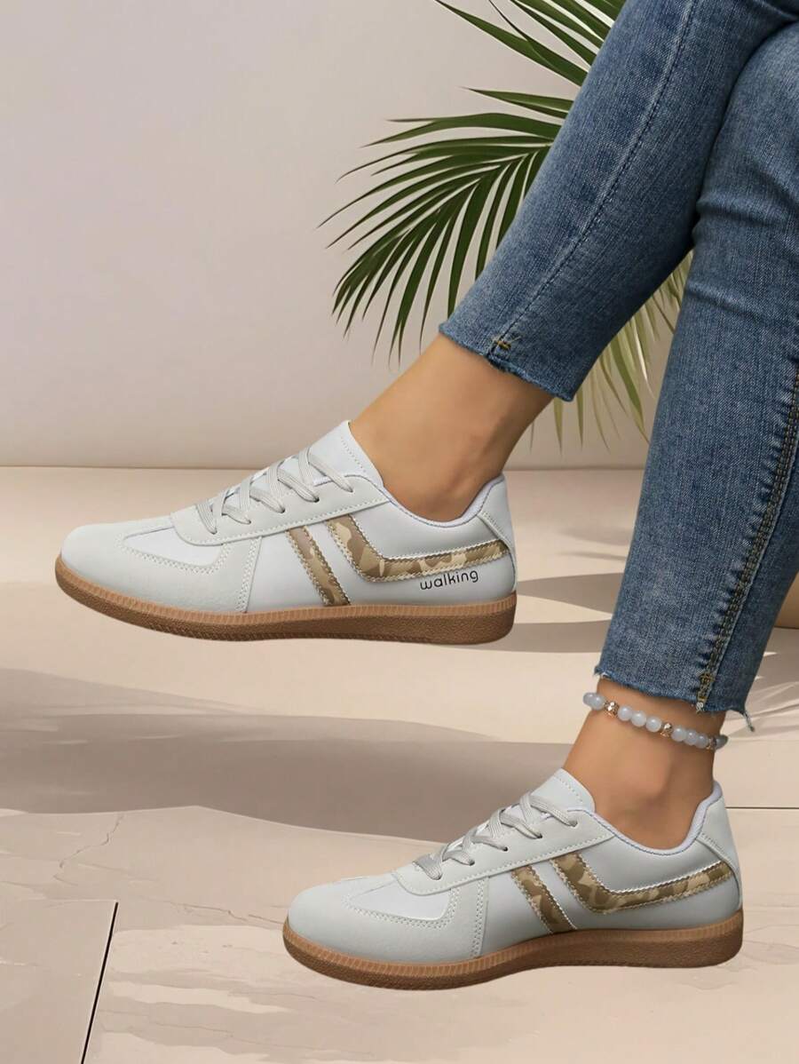 Women's Fashion Casual Sneakers Flat Shoes, Versatile Outdoor Comfortable Lightweight Non-Slip Loafers