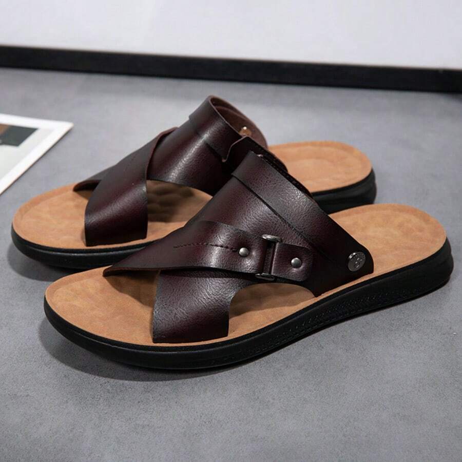 SHIDERTION SHIDERTION Unisex Summer New Korean Fashion Beach Sandals, Plus Size Casual Breathable Slippers