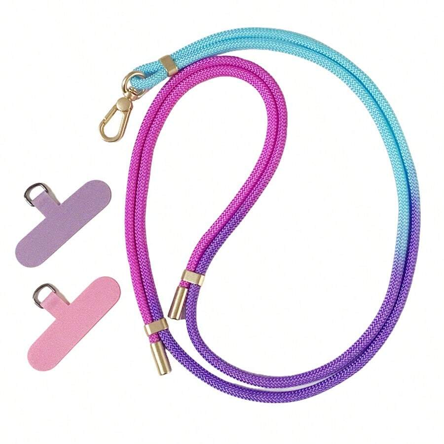 Nuevo cordón ajustable de 150 cm para teléfono móvil con degradado de color a la moda, estilo bandolera cruzada de alta calidad y duradera anti-pérdida, para usar en exteriores