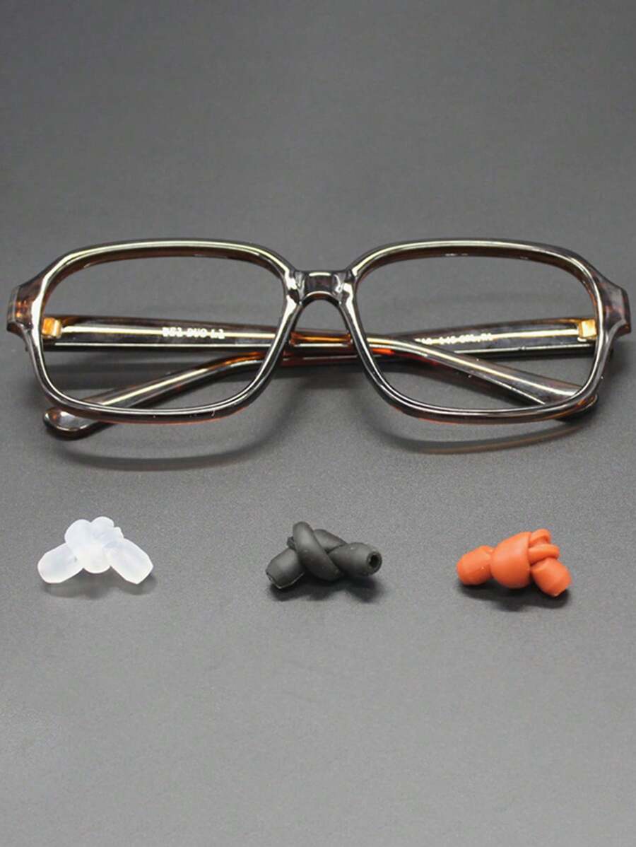 1/4pairs Glasses Foot Cover, Soft Silicone Anti Slip Cover, Board Frame, Mirror Leg Pressure Reducing And Anti Falling Sleeve, Ear Support, Foot Pad