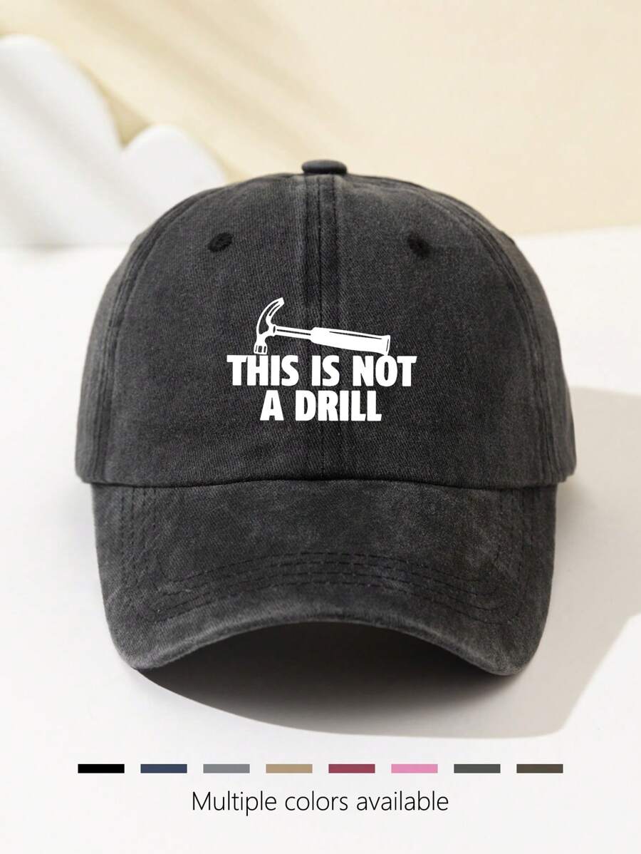 1 Stück Damen Baseball Cap "Dies ist kein Bohrgerät" Aufdruck, modisch, weich, verstellbare Größe, belüftet, geeignet für Outdoor-Sport, Reisen, Camping, Partys, Geschenke
