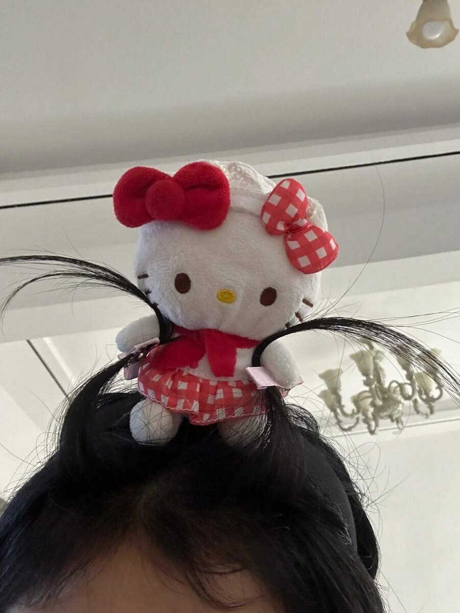 Sanrio 1 pieza Gato de cocina talla grande reciente, diadema decorativa super linda de Hello Kitty, diadema de pelo decorativa linda para fiesta.