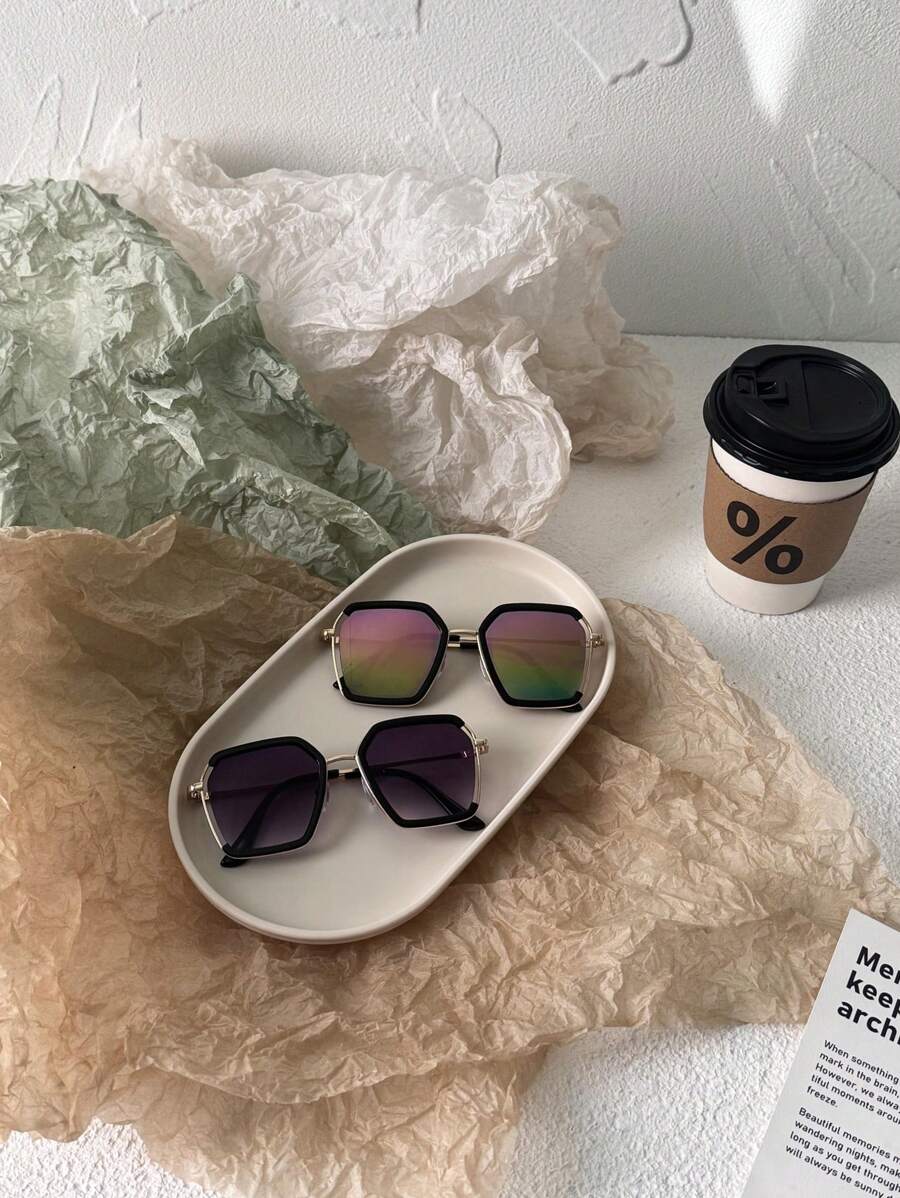 1 par de gafas ultraligeras para niños, cómodas de usar para niños y niñas, adecuadas para fotografía, uso casual, fiestas, ciclismo, viajes, deportes, con montura cuadrada personalizada, diseño de cejas, con estilo a la moda
