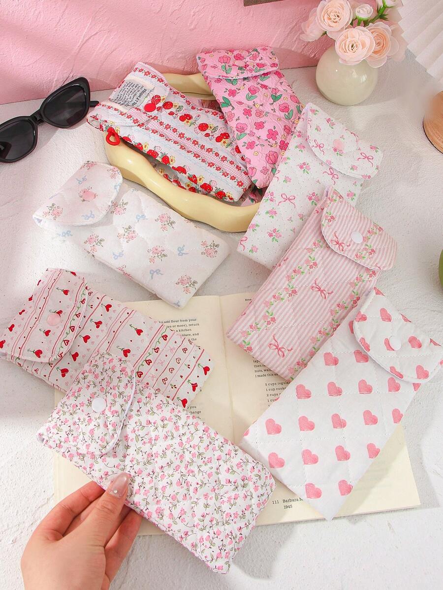 1pc Cute Glasses Bag, Glasses Storage Box For Girls, Sunglasses Accessories, With Cute Style, Cartoon Design And Girly Pattern, Perfect To Protect Sunglasses, A Great Gift. , Gender Reveal Party, Perfect Choice For Birthdays, Weddings, Parties, Perfect Gift For Colleagues, Friends And Family, Back To School Gift, Great Gift For Summer Vacation, Travel