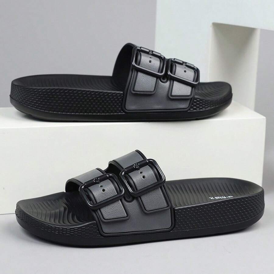 Herren Lässig Sandalen, bequeme Pantoffeln, runde Zehenpartie, modische Outdoor-Strandlatschen