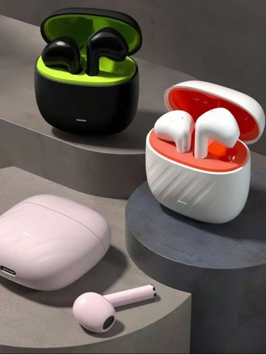 WoSD Fone de Ouvido Sem Fio TWS 5.3 Fone de Ouvido Esportivo Estéreo, Música Estéreo Hi-Fi Móvel e Microfone, Fone de Ouvido para Game de Baixa Latência