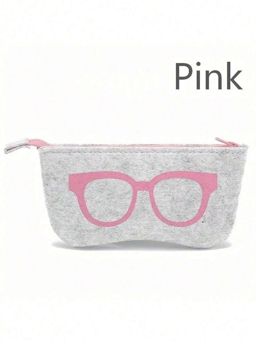1 stuk chique zachte vilten brillenetui - kleurrijk oogontwerp, draagbare modieuze brillenetui met ritssluiting voor mannen en vrouwen, schattige brillenetui, gender reveal party, perfect voor verjaardagen, bruiloften, feesten, het perfecte cadeau voor collega's, vrienden en familie, terug naar school