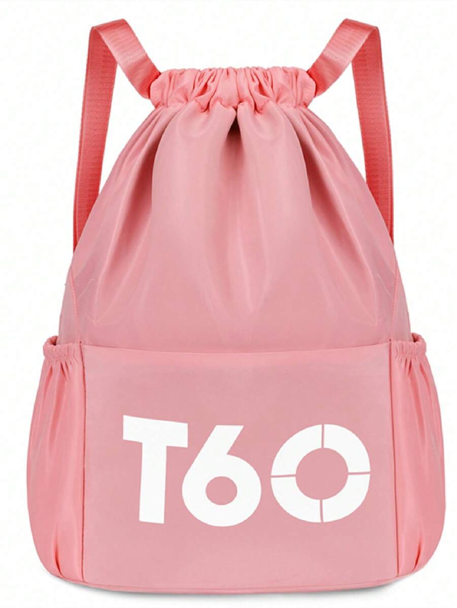 1pc Lightweight Basketball Sports Drawstring Backpack, Fitness Training Storage Bag