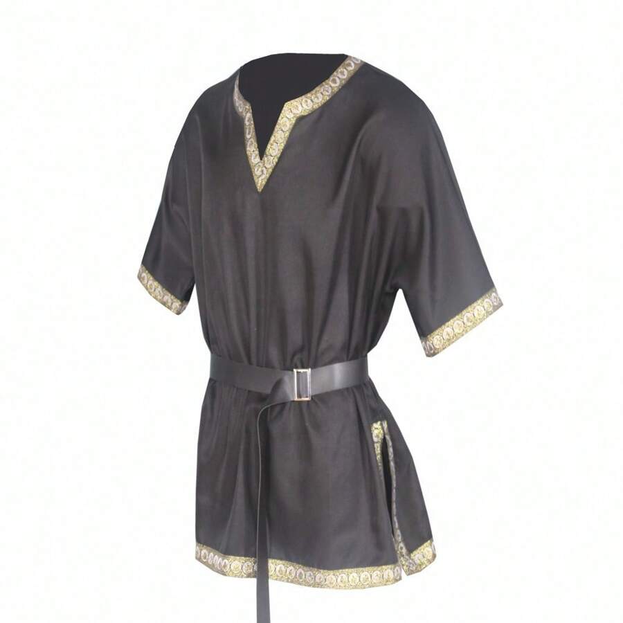 Nuevo estilo europeo y americano Wish Vestido con cuello en V y mangas cortas de estilo medieval para cosplay, disfraz de Halloween