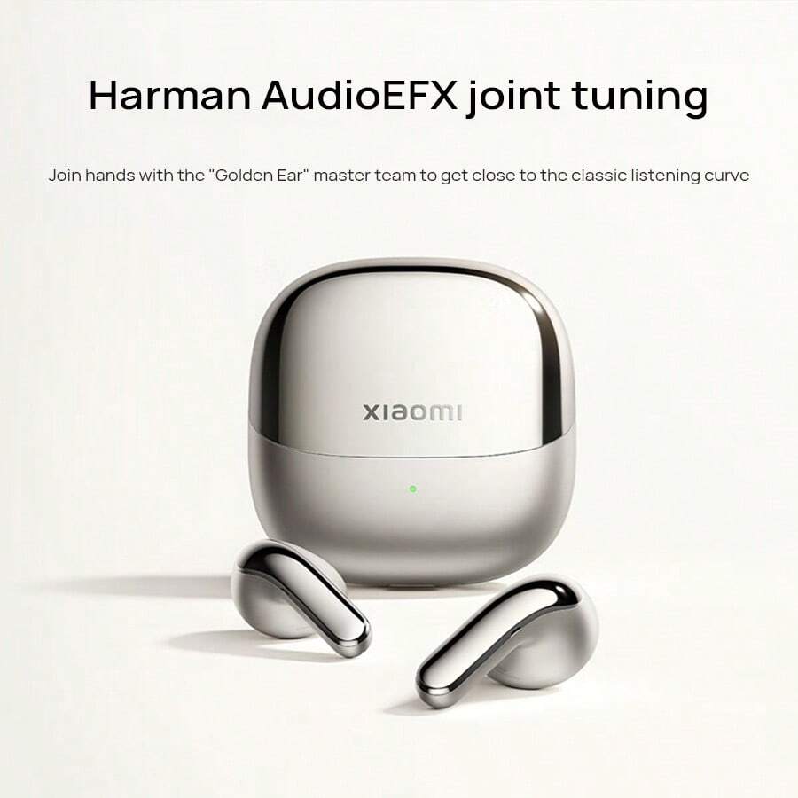 Xiaomi Buds5 Pro Magnetischer Stoßfarben Sport-Ohrhörer, Luftleitung ohne Gehörgang-Schäden + innovativ, bleibt nie hängen beim Laufen, IP54 wasserdicht & schweißgeschützt/Super lange Akkulaufzeit, geeignet für Marathons, Goldfarbe