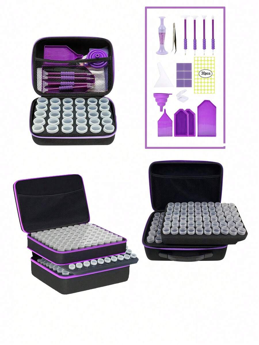 30/120/240 Slot Storage Diamond Painting Accessories Set, Quick Assist Tools And Pen Tray, Suitable For Diamond Art Enthusiasts