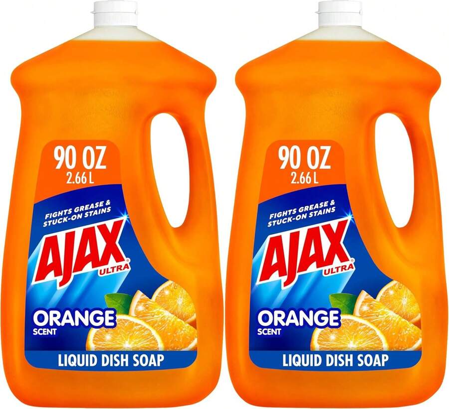 Ajax Ultra Liquid Dish Soap Orange Scent, Triple Action, 90 Fl Oz Bottle