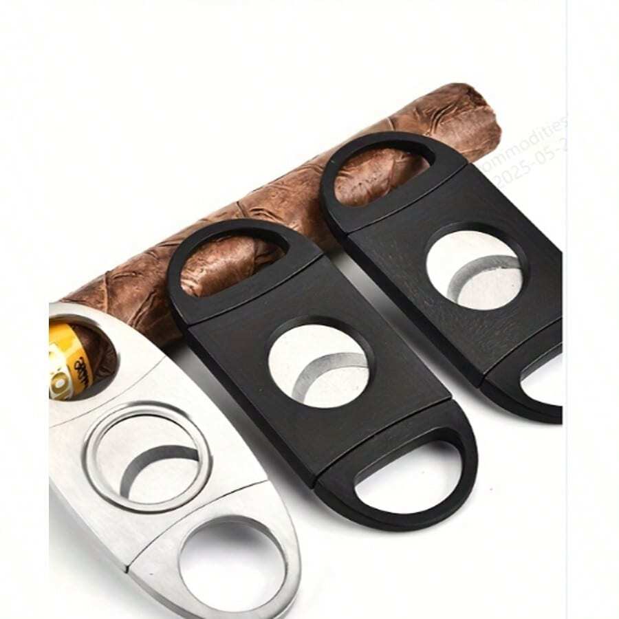 Cortacigarros de doble hoja de acero inoxidable, tijeras de cigarro modernas y sencillas, herramientas para tabaco, cortadores y tijeras para tabaco