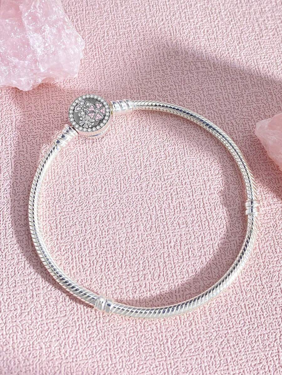 1 Stück elegantes 16-22CM echtes 925er Sterlingsilber Perlenarmband für Frauen Freundin Geschenk hochwertiger Damenschmuck