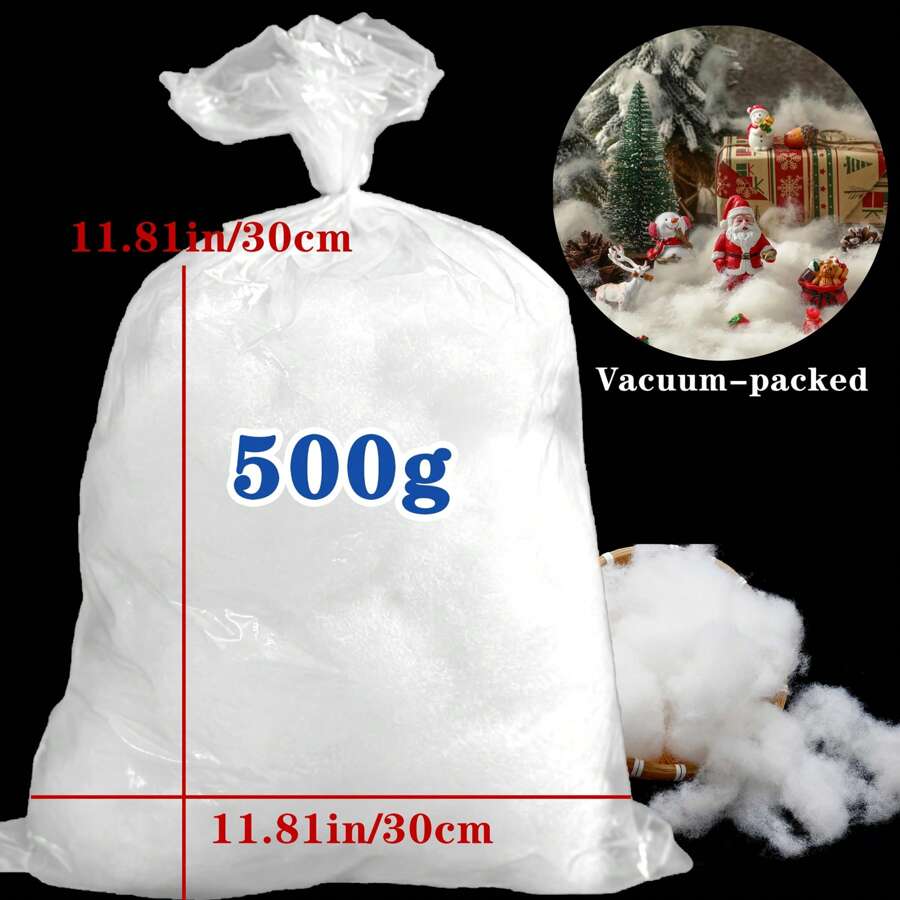 High-Quality Soft Stuffed Material, 500g/1000g - High Elasticity Filling Cotton For Toys, Pet Beds, Textiles, Backrest Pillows, Christmas Tree & Snowflake Decorations, DIY Crafts, With A High Elasticity And Delicate Softness