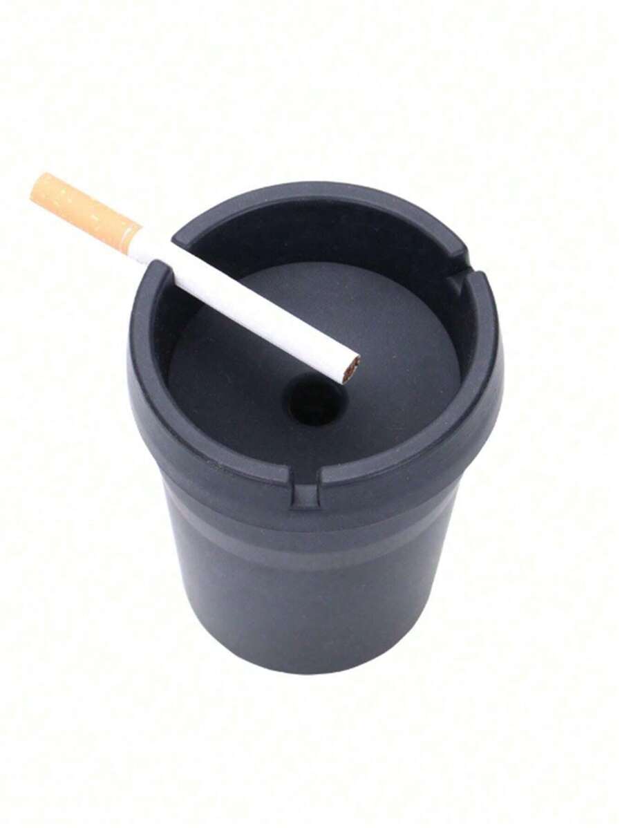 Self-Extinguishing Deodorant Car Ashtray - Portable Trash Can With Removable Lid, Suitable For Most Cup Holders, Durable Plastic Retro Design, Home, Office & Vehicle (Black), Smoker Ashtray, Car Smoking Accessories, Modern Cup Holders, Flame Retardant Materials