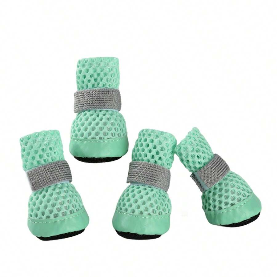 Dog Summer Mesh Shoes, Breathable Dog Non-Slip Boots Pet Paw Cover Anti-Licking Walking Footwear