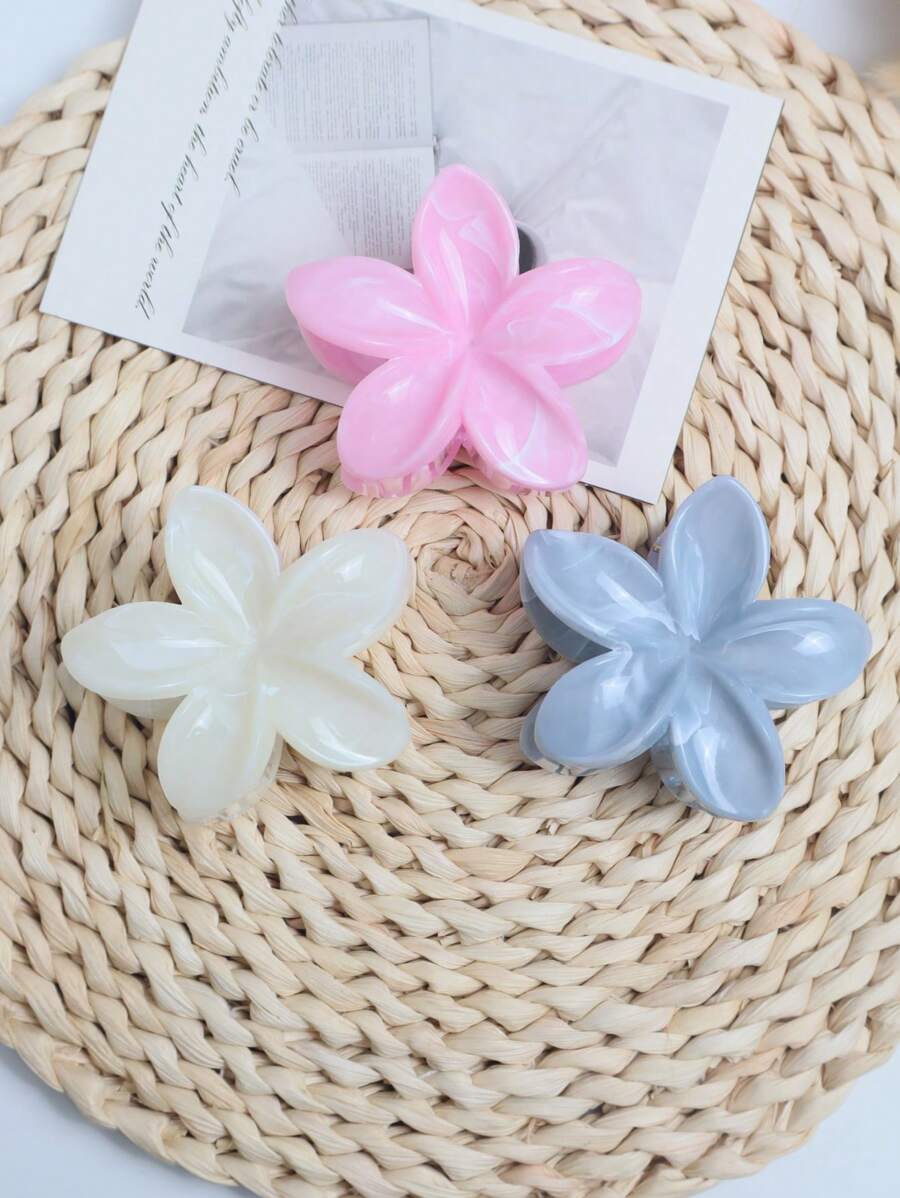 3 pièces Pince à cheveux fleur acrylique grande taille dégradée pour femme, simple et élégante, élégante pour les coiffures chignon à l'arrière de la tête, convient pour les coiffures à demi-hauteur, pinces à cheveux en forme de fleur décoratives, parfait pour les tenues de voyage et de vacances, accessoires pour les sorties quotidiennes. Pinces à cheveux Clips à cheveux Pince à mâchoire Pinces à cheveux Pince à cheveux Pince à cheveux