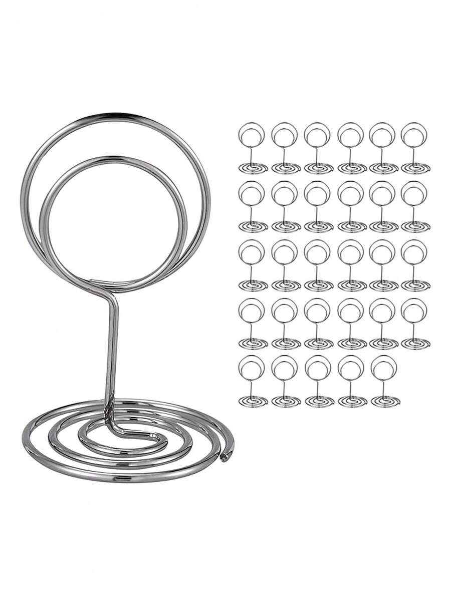 20PCS Metal Place Card Holders Photo Clip Stands Table Number Holders,Table Sign Holders For Wedding Anniversary Birthday Party Decoration