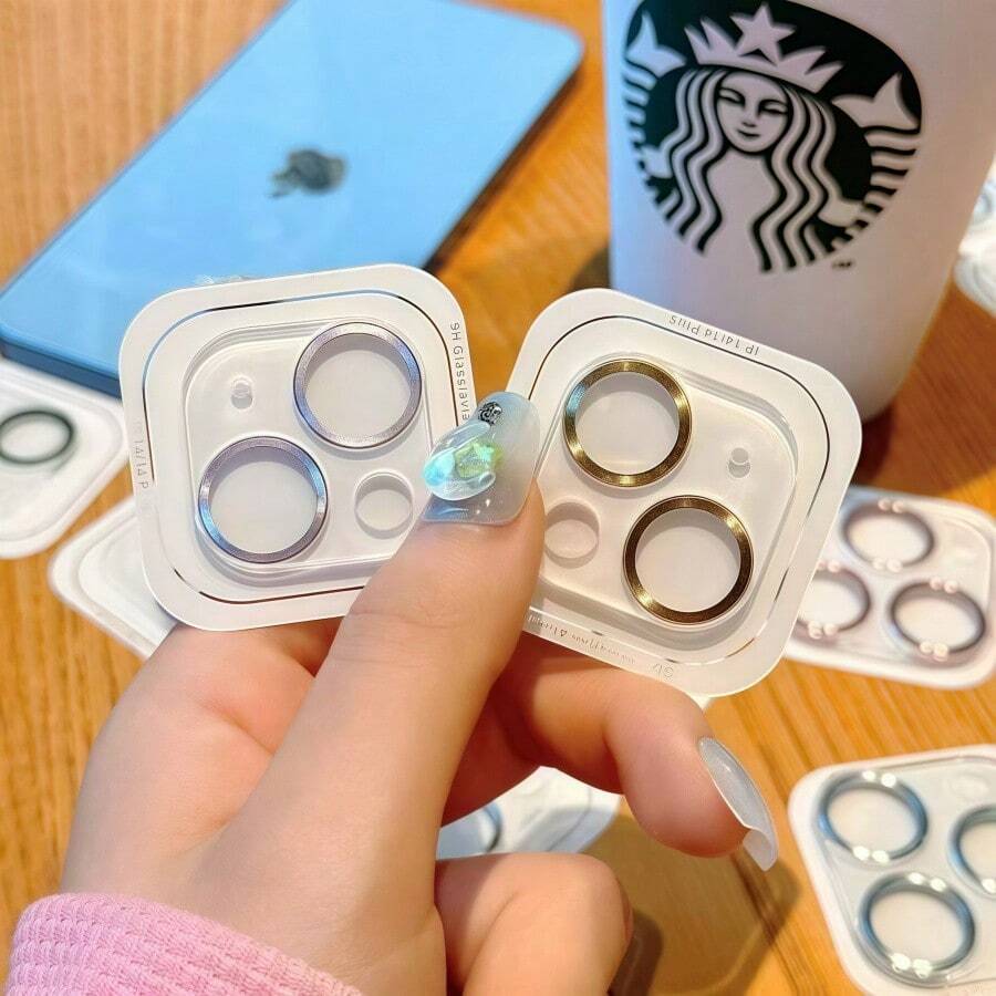 Transparent One-Piece CD Pattern Lens Protector Compatible With Apple Phones, Full Coverage Lens Protector, Compatible With IPhone 16 Pro Max/16/16/15 Pro Max/15 Pro/15 Plus/14 Pro Max/14 Pro/14/13 Pro Max/13 Pro13/12 Pro Max/12 Pro/12/11/11pro Max/11 Gift For Birthday, Family, Friends Lens Protector, Phone Accessories