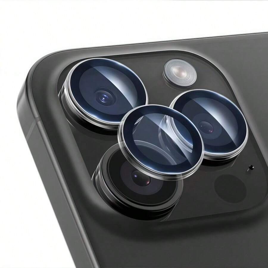 Transparent Tempered Glass Camera Lens Protector Compatible With IPhone 16/16e/16 Pro Max/16 Pro, IPhone 15 Pro Max/15/15 Pro/15 Plus, IPhone 14 Pro Max/14 Pro/14/14 Plus, IPhone 13 Pro Max/13/13 Pro/13 Mini, IPhone 12 Pro Max/12/12 Pro, IPhone 11 Gift For Birthday, Family, Friends Alloy Metal With Tempered Glass Full Cover, Lens Protector, Phone Accessories