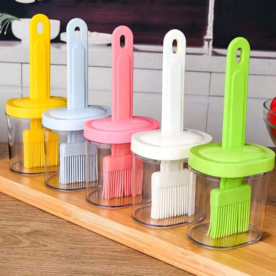 1 Escova Rosa para Grelha, Pincel para Óleo de Cozimento, Resistente a Altas Temperaturas, Para Cozinhar, Solda na Cozinha, Cozimento em Casa, Grelhar na Cozinha, Churrasco ao Ar Livre com Escova para Garrafas para Óleo de Cozinha, Óleos