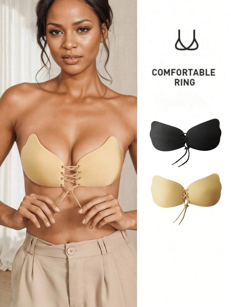 1 Pc Or 4 Pcs Sticky Bra, Backless Strapless Bra Push Up, Adhesive Invisible Lift Up Bras