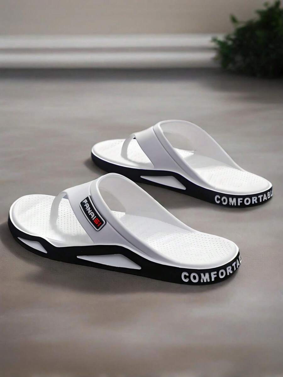 1 Pair Women Wave Massage Flip Flops, Casual Beach Flat Sandals, Summer Sports Thong Slippers