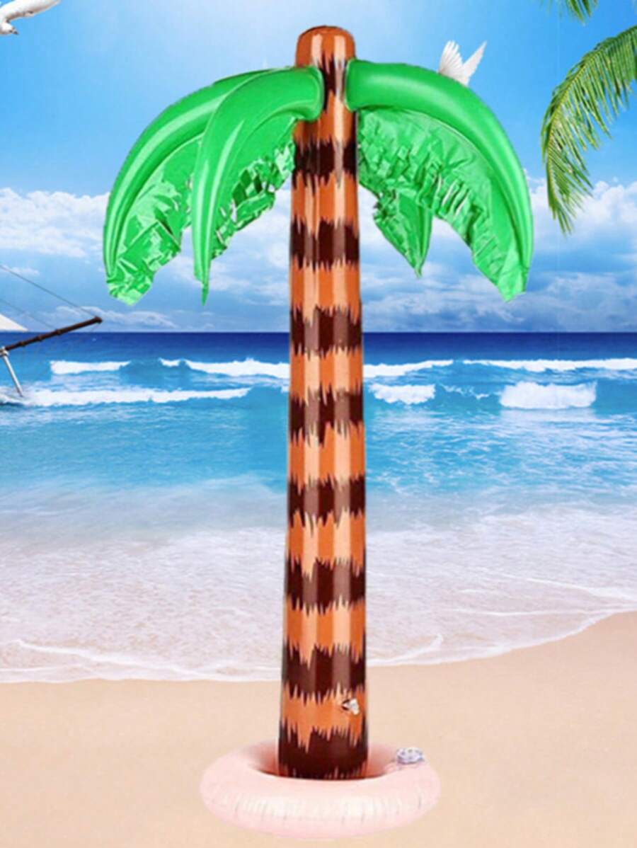 1 Stück aufblasbarer Palmenbaum, geeignet für Luau Party, Strand Hintergrund, Pool Party Dekoration, Pool Party Essentiell | Tropische Party Dekoration | Aufblasbare Struktur, Strand Accessoires