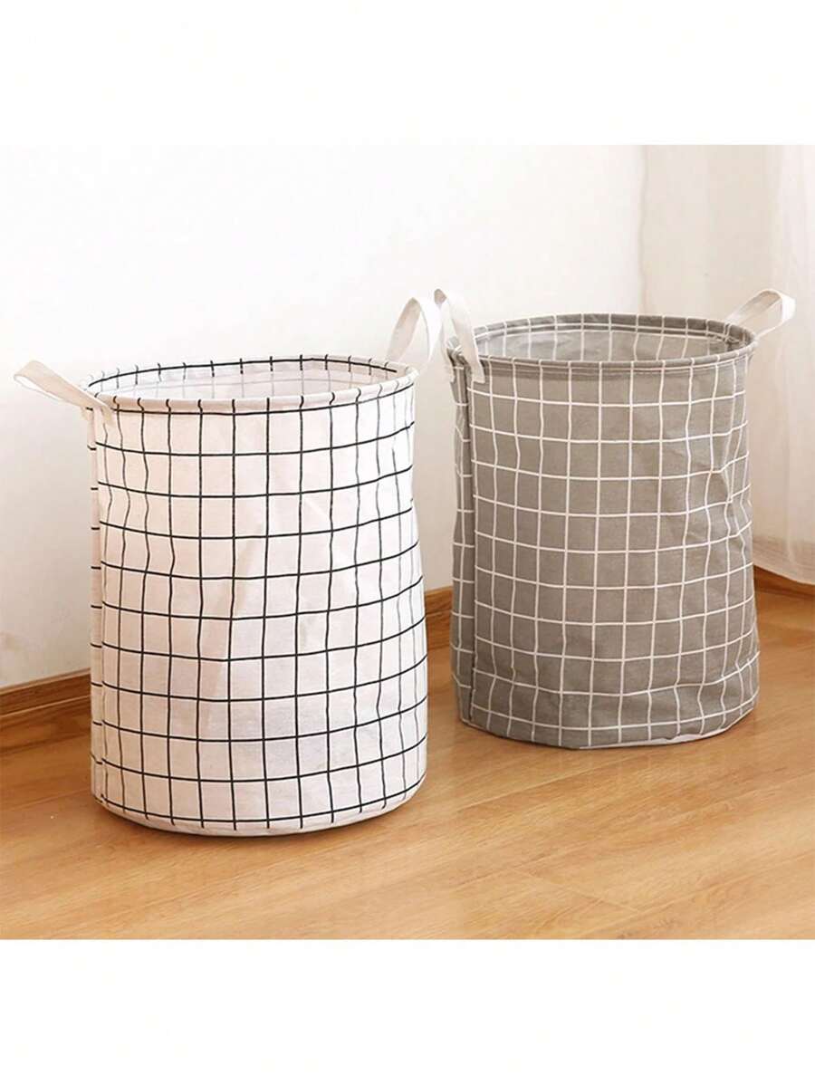 1pc Round Dirty Clothes Basket, Laundry Basket, Portable Dirty Clothes Basket, Storage Bin