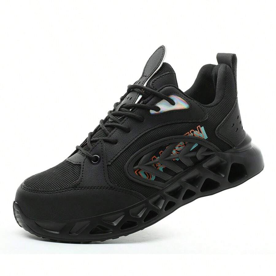 1 Paar Stahl Zehenschuhe für Herren, leichte Sicherheitsschuhe, Sneaker, bequeme durchstichsichere Slip-On EVA-Sohle, unzerstörbare Outdoor-Arbeitsschuhe aus Stahl mit Zehenkappe, Trainingsschuhe und modische Turnschuhe