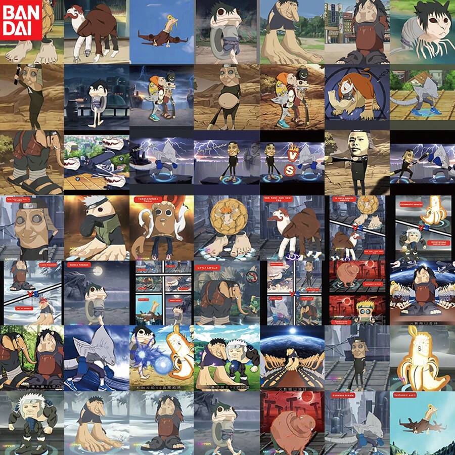 bandai 62pcs Bandai, Boruto Chronicles, Bestiary Of The Mountains And Seas, Tungtungtung Sahur,Tralalero Tralala,LiriLi Larlla,Bombardiro Crocodilo,Bombombini Guzini,,Boneca Ambalam Stickers, Hand Books, Materials, Mobile Phones, Laptops, Water Bottles, Desktop Decoration Creative Stickers, Perfect Party Gifts&Birthday Surprise Gifts, Are The Ideal Choice For Christmas, Halloween, Thanksgiving Gifts.