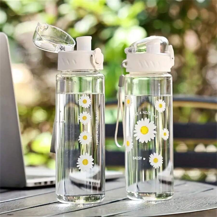 1pc 780ml Capacity Cute Plastic Water Bottle, Portable Gift Cup