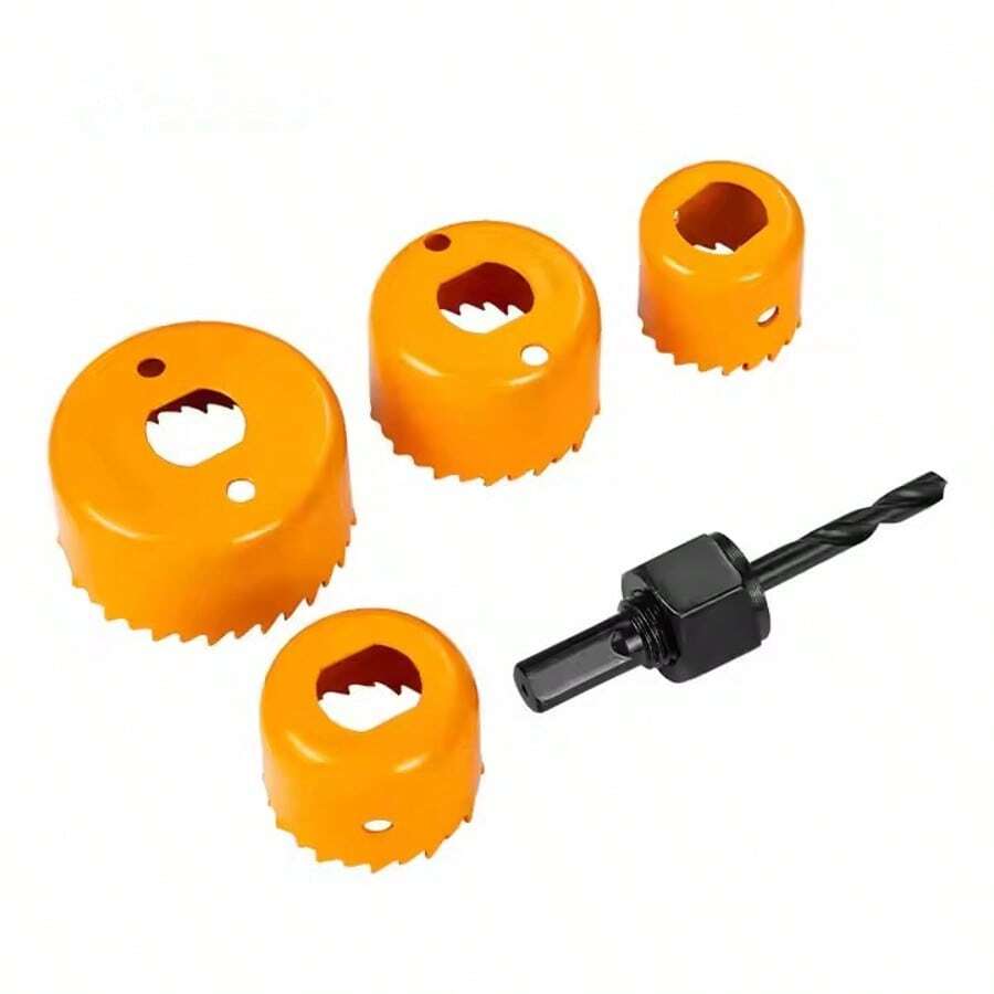 1 Set (5 Stücke) langanhaltend Lochsägen-Werkzeug-Set - Multifunktional, bruchfest, rostfrei, geeignet für Metall, Edelstahl, Aluminium, Kunststoff und Holz, einfach zusammenzubauen und zu reinigen