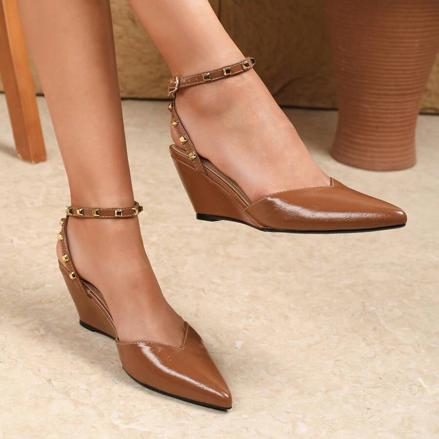 Damen Spitzenschuhe mit Schnallenverschluss, Blockabsatz, teilweise bedeckte Sandalen, feenhafte Optik, für den Sommer