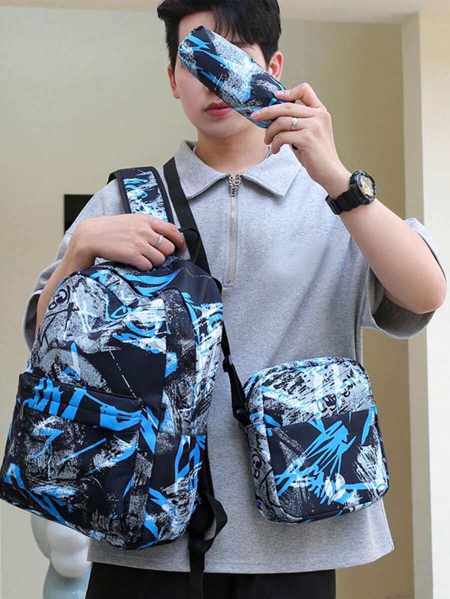 Junior High School Boy Schoolbag Level Handsome High School Student Backpack College Student Bag School