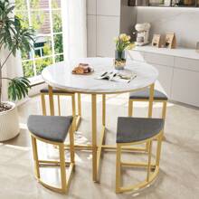 Blanco+gris+MDF+Metal+4 plazas