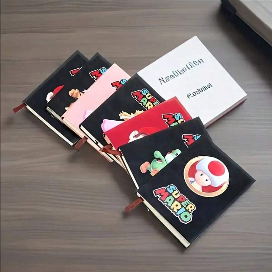 SuperMario 1 Stück dickes Notizbuch mit 100 Seiten in Lederoptik, geeignet für Zeichnen, Lernen, Büro-Notizen, Meetings, Geschäft, Schulmaterial. Ein tolles Geschenk für Männer, Frauen, Abschluss, Geburtstag und Feiertage, Schulmaterial, Schulanfang