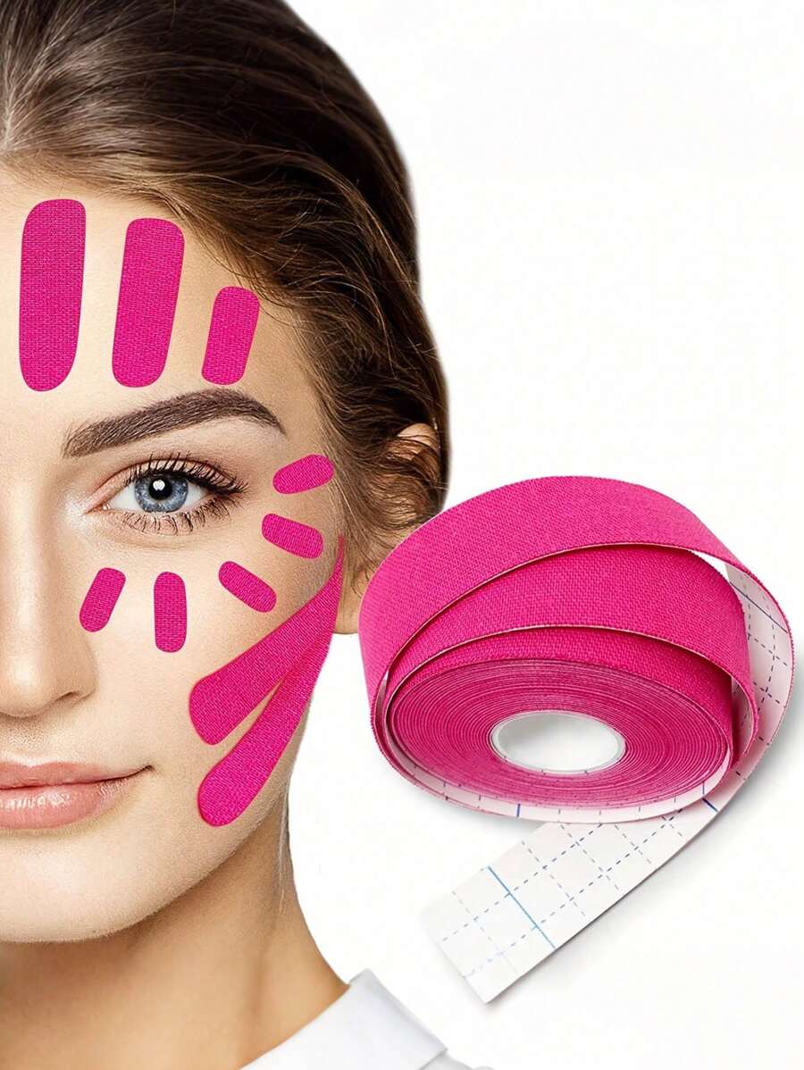 Unsichtbares Gesichtslifting-Klebeband aus Silikon, geruchsfrei, tragbar, sofortige V-förmige Konturierung, atmungsaktiv für Rollenspiel-Make-up und täglichen Glamour, Multi-Zweck-Wimpernverlängerungs-Pflegewerkzeug, zum Erschaffen eines zarten Gesichts