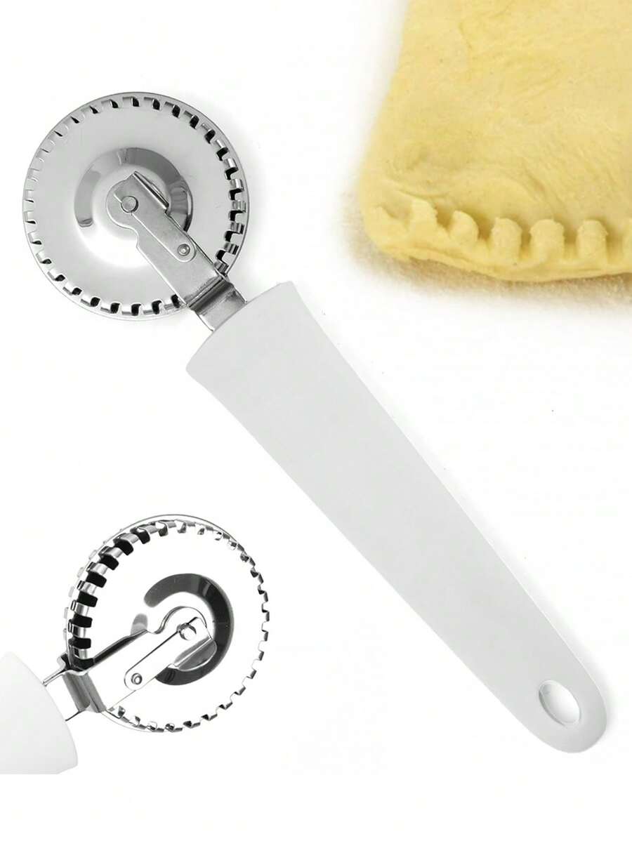 1pc Plastic Handle Embossing Rolling Pin Multi-Function Stainless Steel Pastry Roller, Suitable For Pies, Dumplings And Cookies, Essential Kitchen Tool, Pasta Roller, Kitchen Accessory, Mother's Day Gift