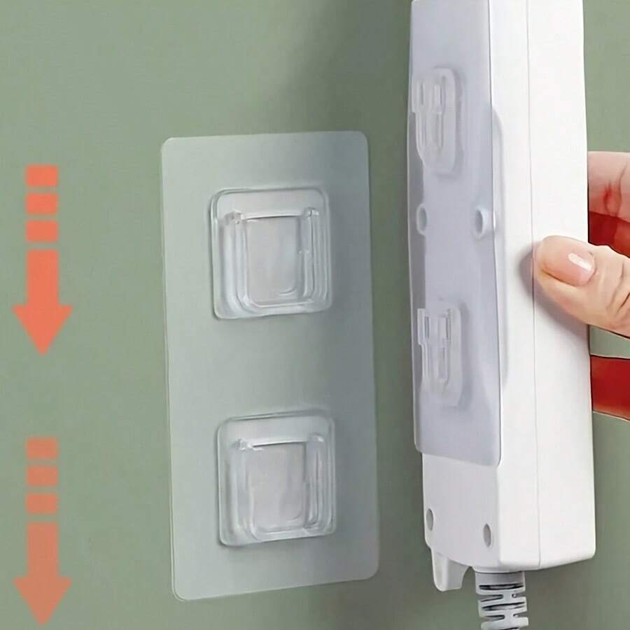 2pcs Max 13.2lbs Double Sided Wall Hangers, Outlet Holder, Wall Mount Hooks, Home Hanger, Bathroom Accessory, Kitchen Storage Utensils, Room Decoration, Suitable For Kitchen, Restaurant, Party, Camping, Gathering, Gift For Friends, Family Gift