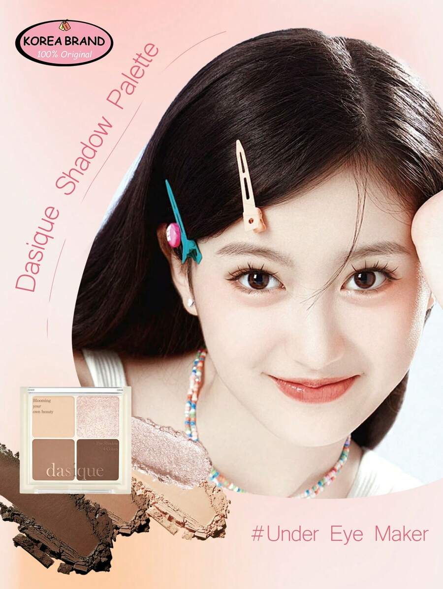 Dasique Paleta de sombras para debajo de los ojos, arena neutra, polvo prensado aterciopelado, efecto difuminado, elevación radiante, fórmula sin apelmazamiento, tonos de uso múltiple, estuche de viaje delgado, diseño de color degradado, maquillaje sin maquillaje, rescate de bolsas bajo los ojos, mejora de ojos con párpados caídos, K-Beauty, maquillaje coreano, 7g/0.25oz