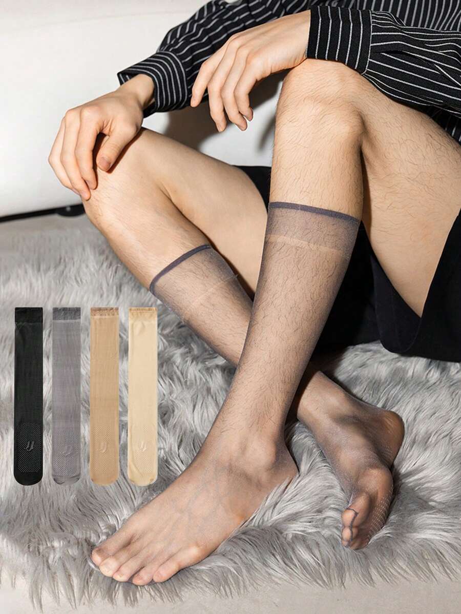 1/2/4 pares de calcetines invisibles ligeros y versátiles para hombre, de longitud tobillo/pantorrilla, para verano