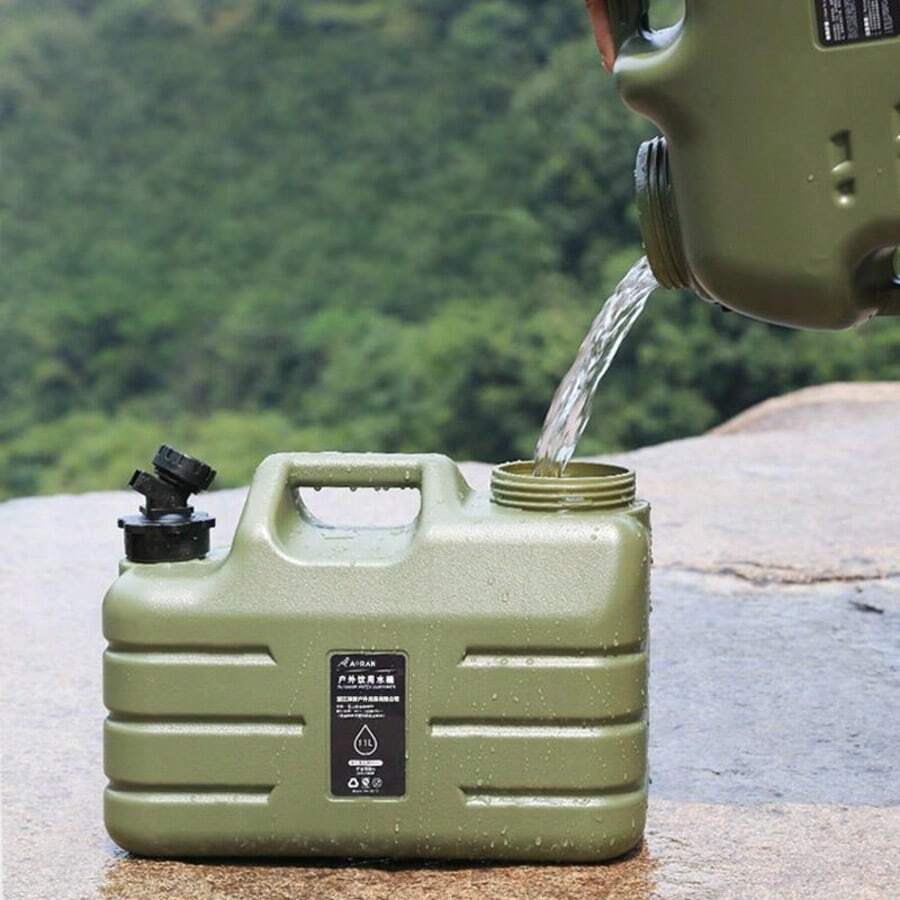 11L/12L Outdoor Self-Driving Bucket Car Bucket Household Water Storage Bucket Camping Bucket Drinking Pure Water Bucket PE Square Bucket