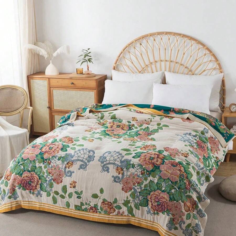 Couverture de lit et couverture serviette