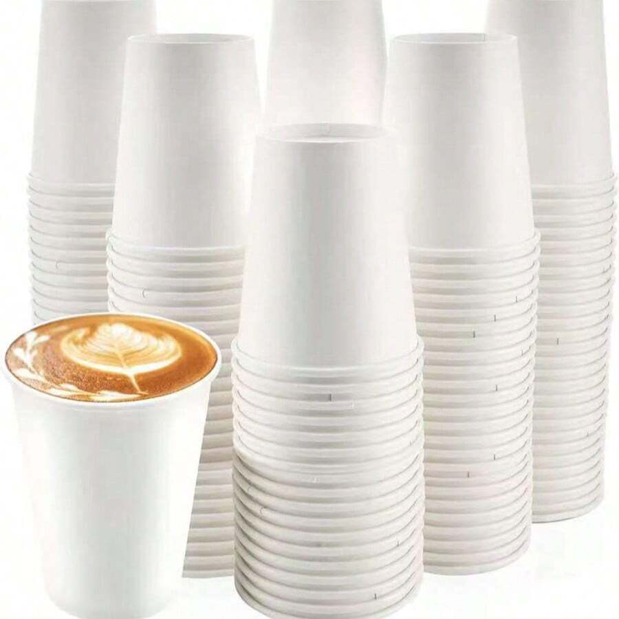 56/50/40/30/25/20/10pcs Thick Disposable Paper Cups, Suitable For Sampling, Advertising Promotion, Coffee/Milk Tea, Heat-Resistant & Leak-Proof, Great For Brand Promotion!